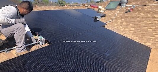 Temecula 3 solar panel installation roof black