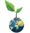 Globe with plant growing Green globle